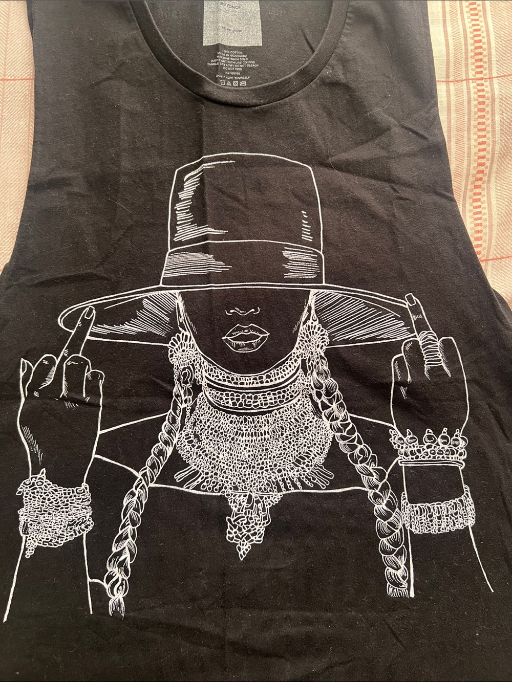 BEYONCE | The Formation World Tour Black & White Tank Top | Size XL - Picture 3 of 5